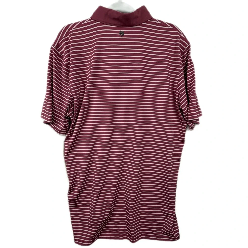 Greyson Men's XL Golf Polo –‎ Burgundy & White, Performance Fit, On-Course Style